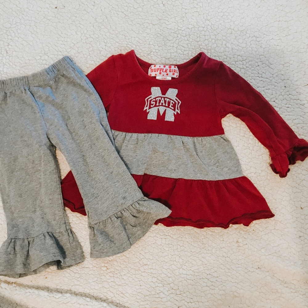 Mississippi state ruffle girl outfit